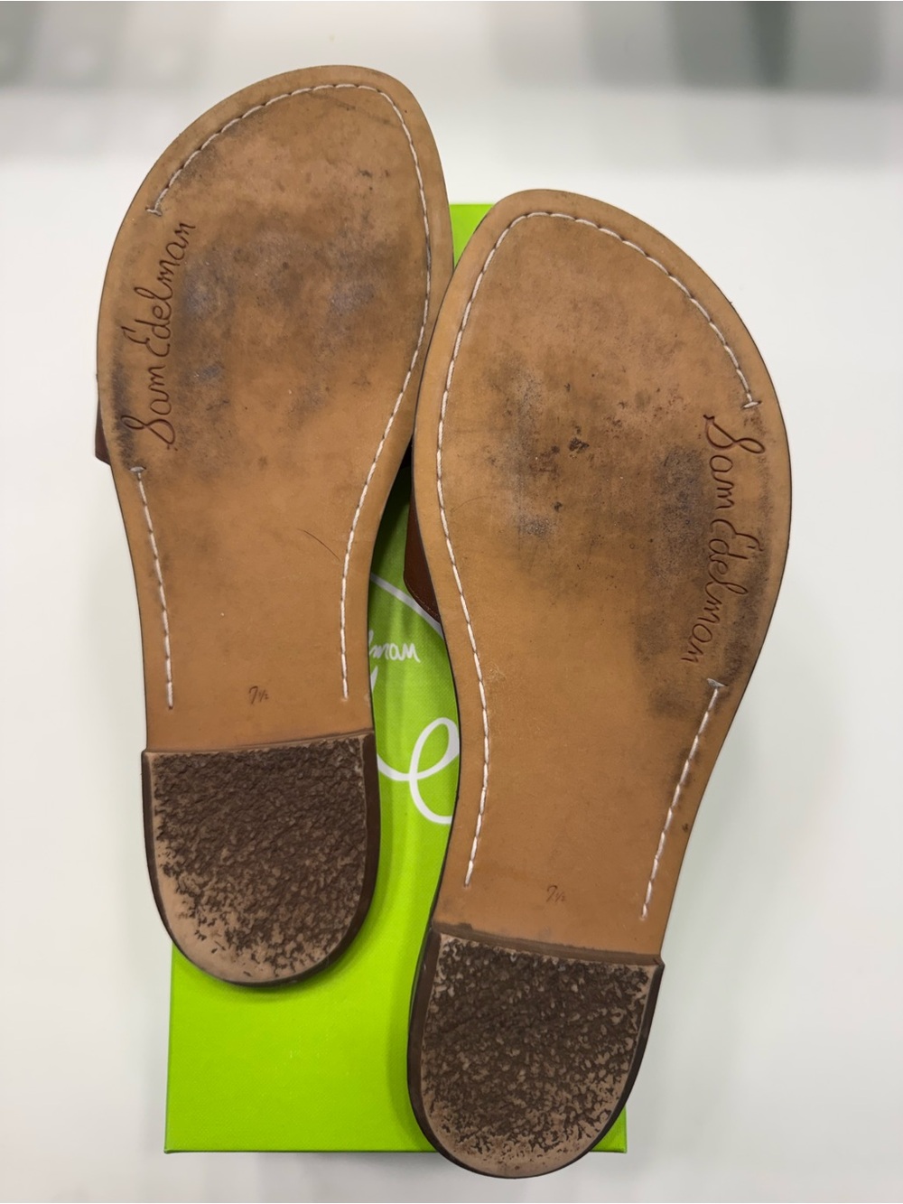 Sam Edelman Brown Croc-Embossed Buckle Slide Sandals - Picture 4 of 5